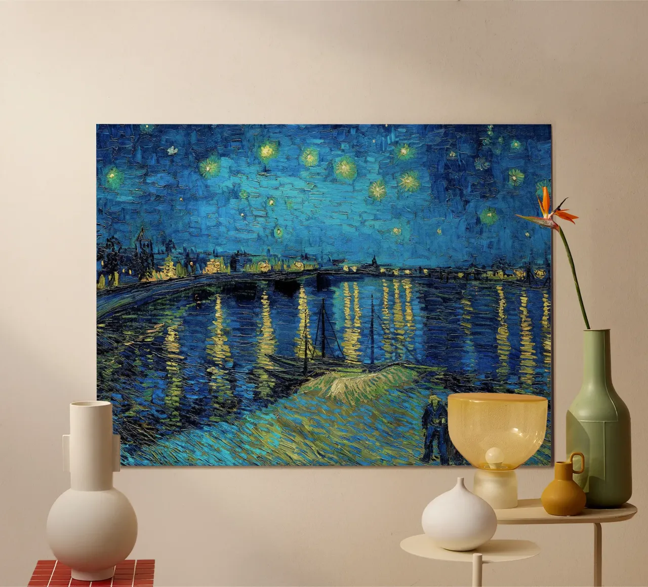 Notte stellata sul Rodano poster da ashcraft shop