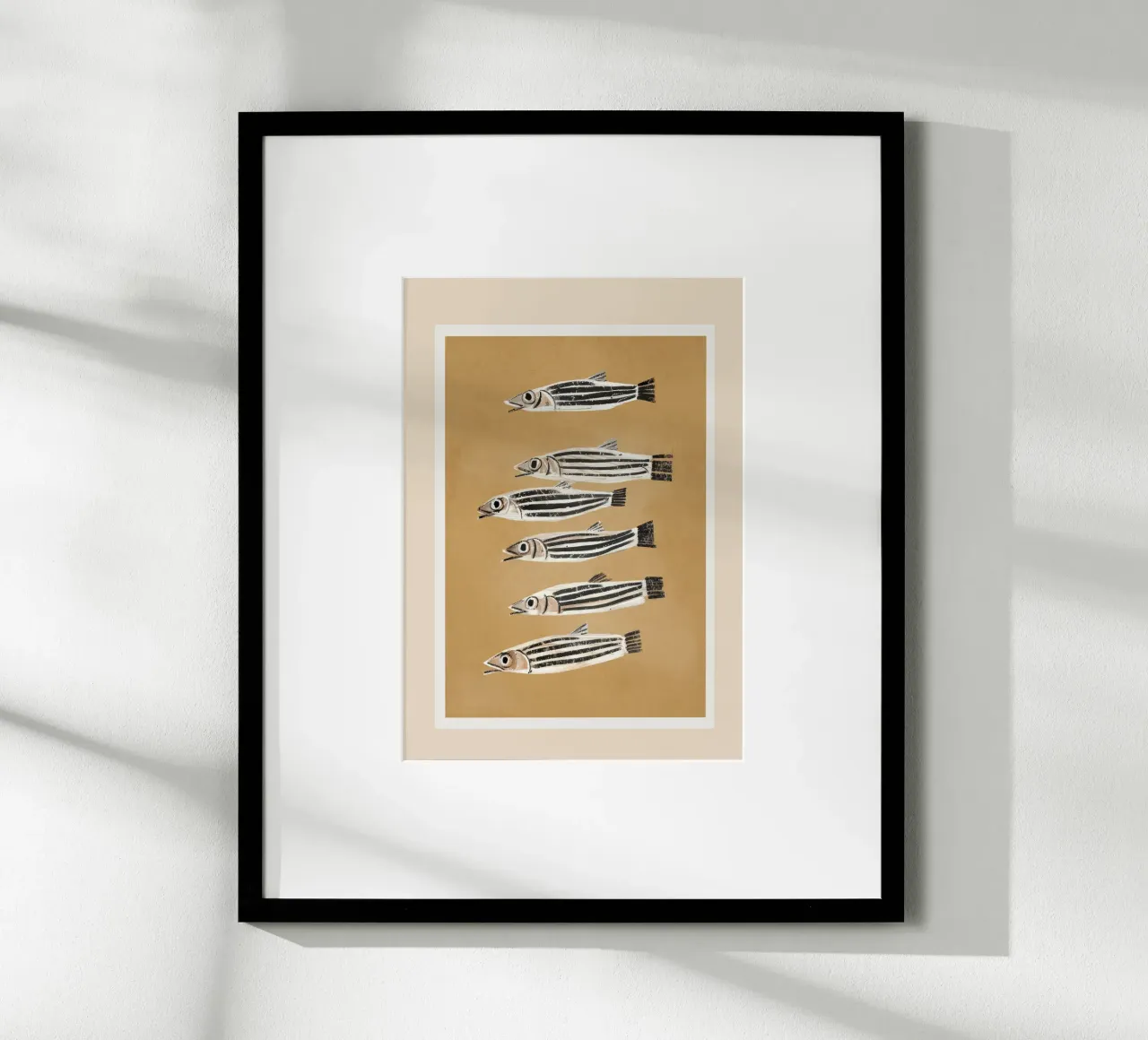 Minimal Fish Study poster con telaio in plastica da cityart