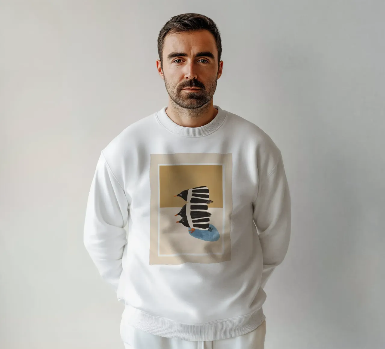 Minimal Penguin Stack Sweatshirt von cityart