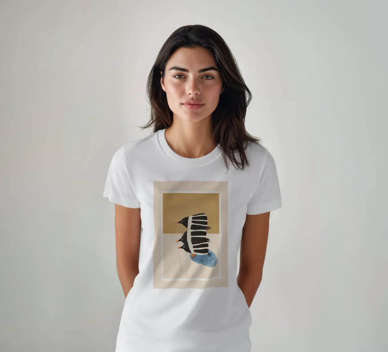 Minimal Penguin Stack t-shirt da cityart