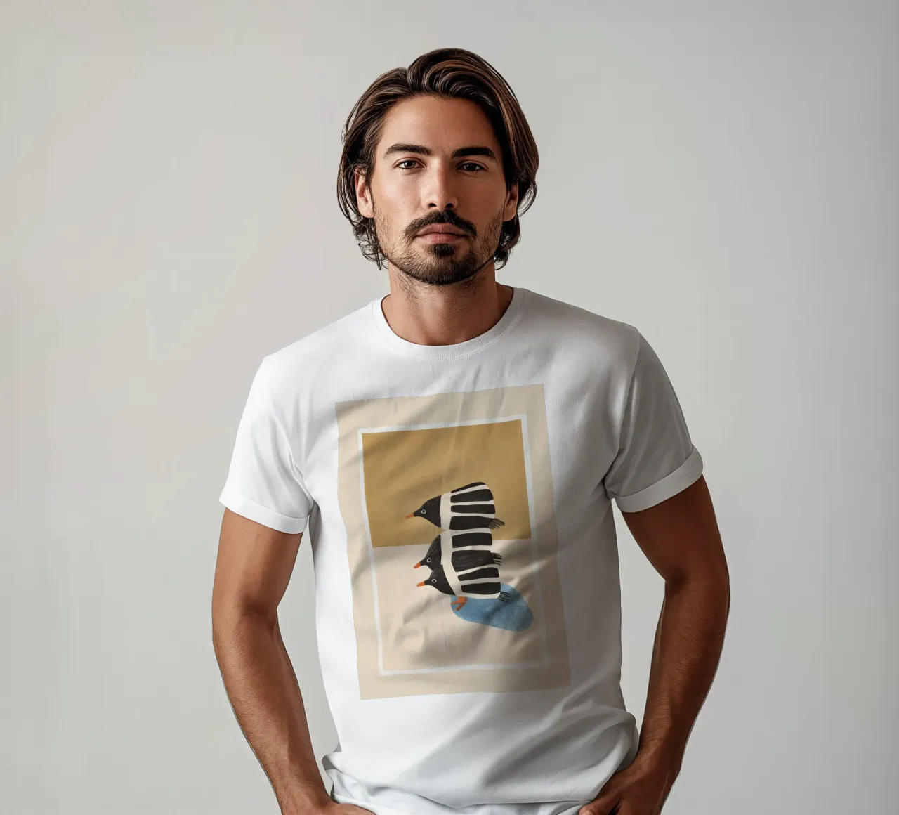Minimal Penguin Stack t-shirt da cityart