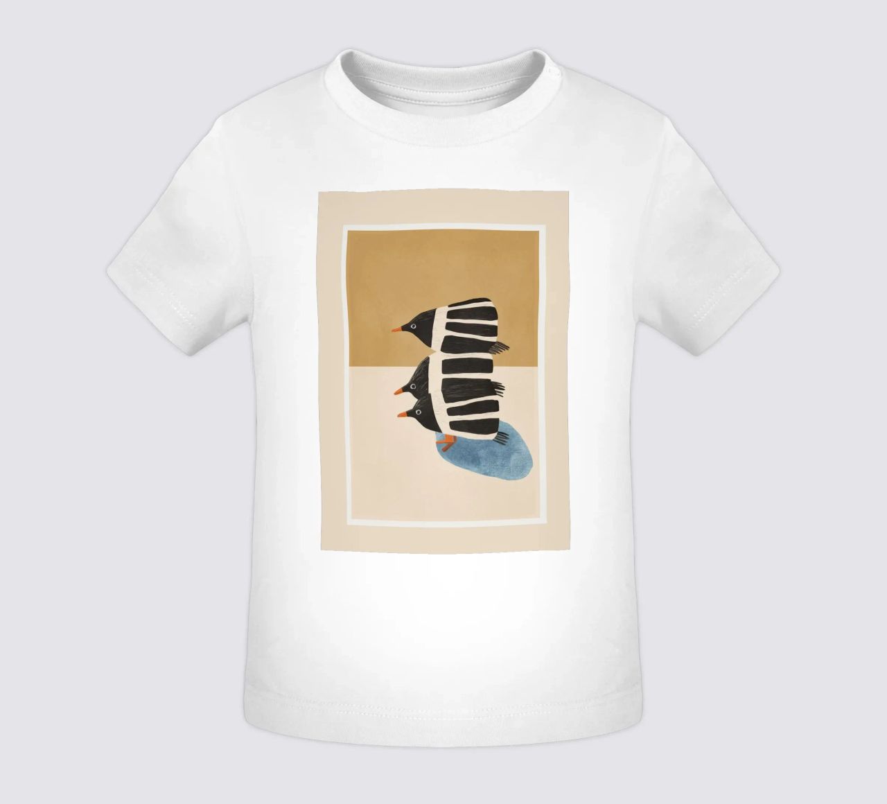 Minimal Penguin Stack maglietta neonato da cityart