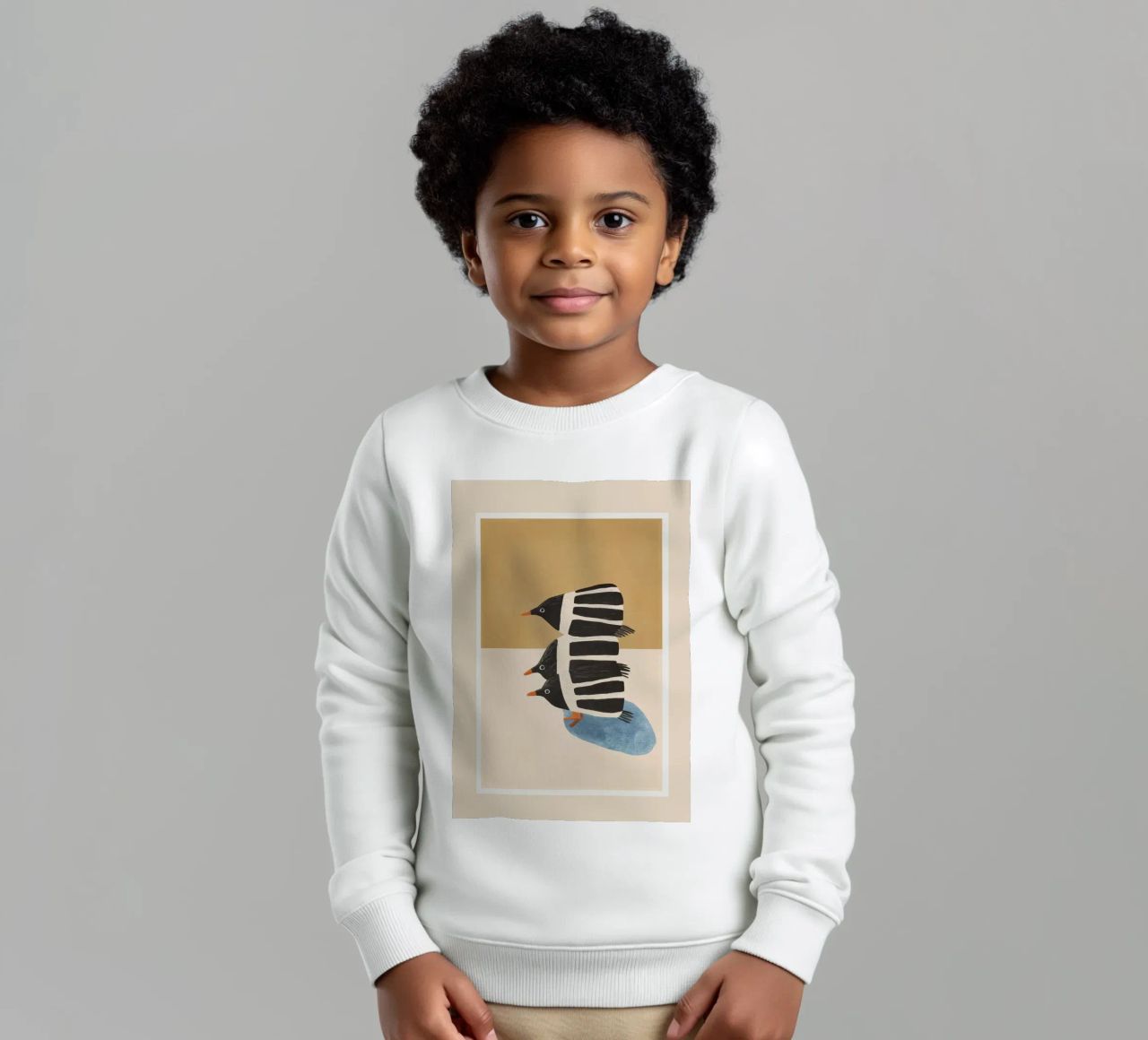 Minimal Penguin Stack felpa bambino da cityart
