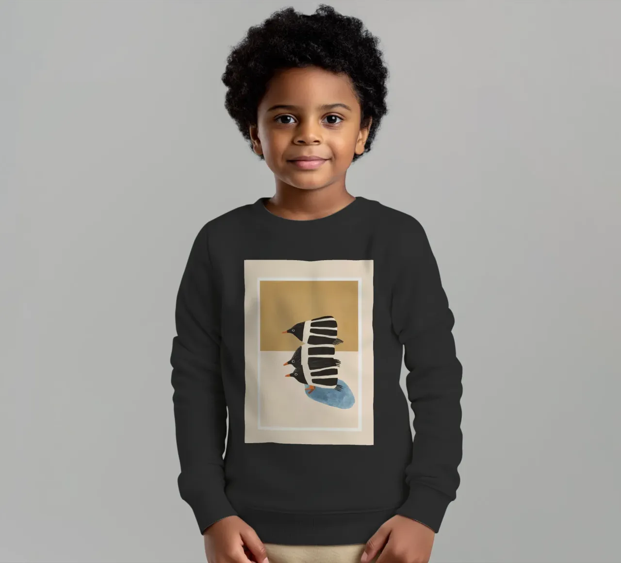 Minimal Penguin Stack felpa bambino da cityart
