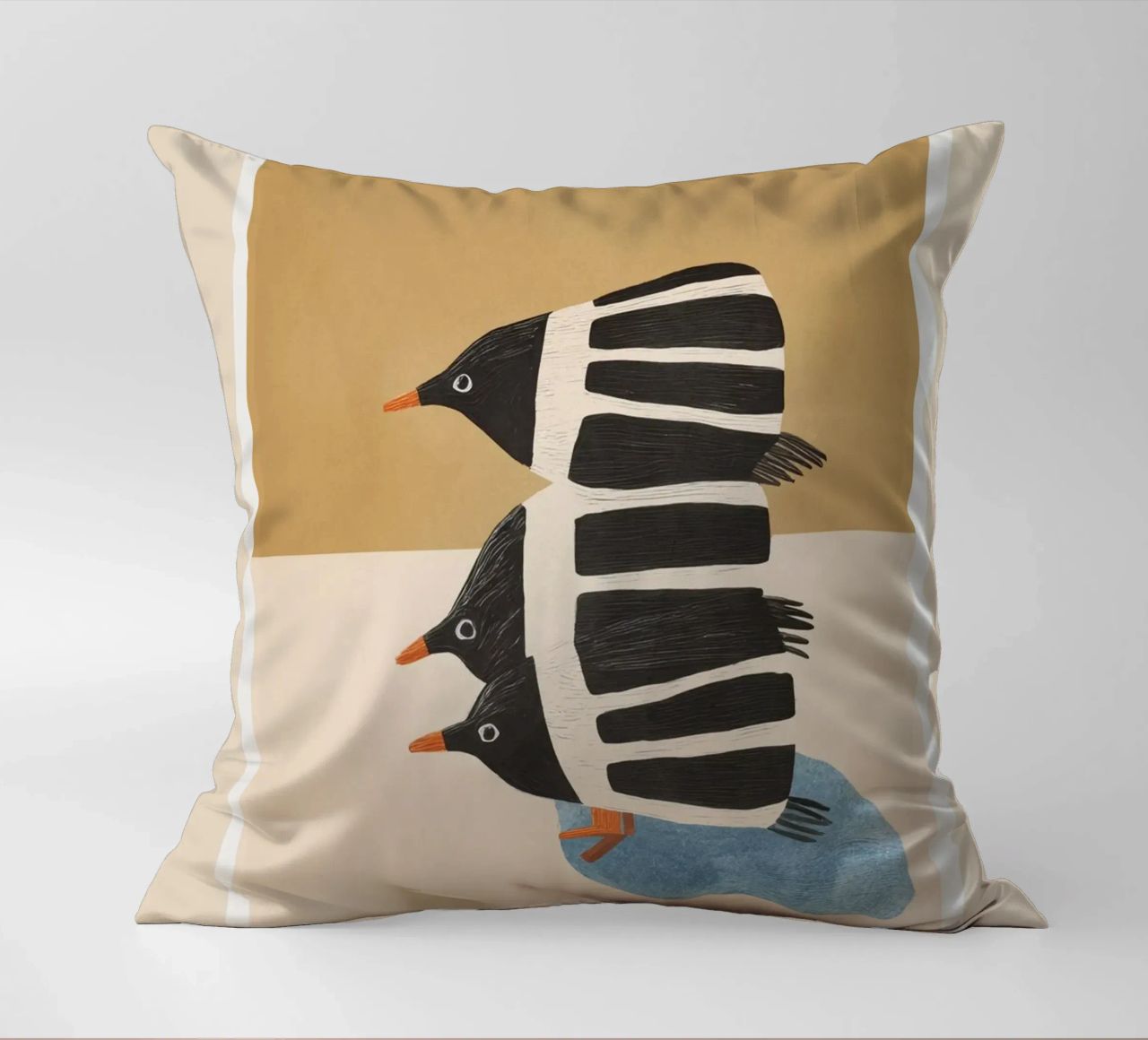 Minimal Penguin Stack cuscino da cityart