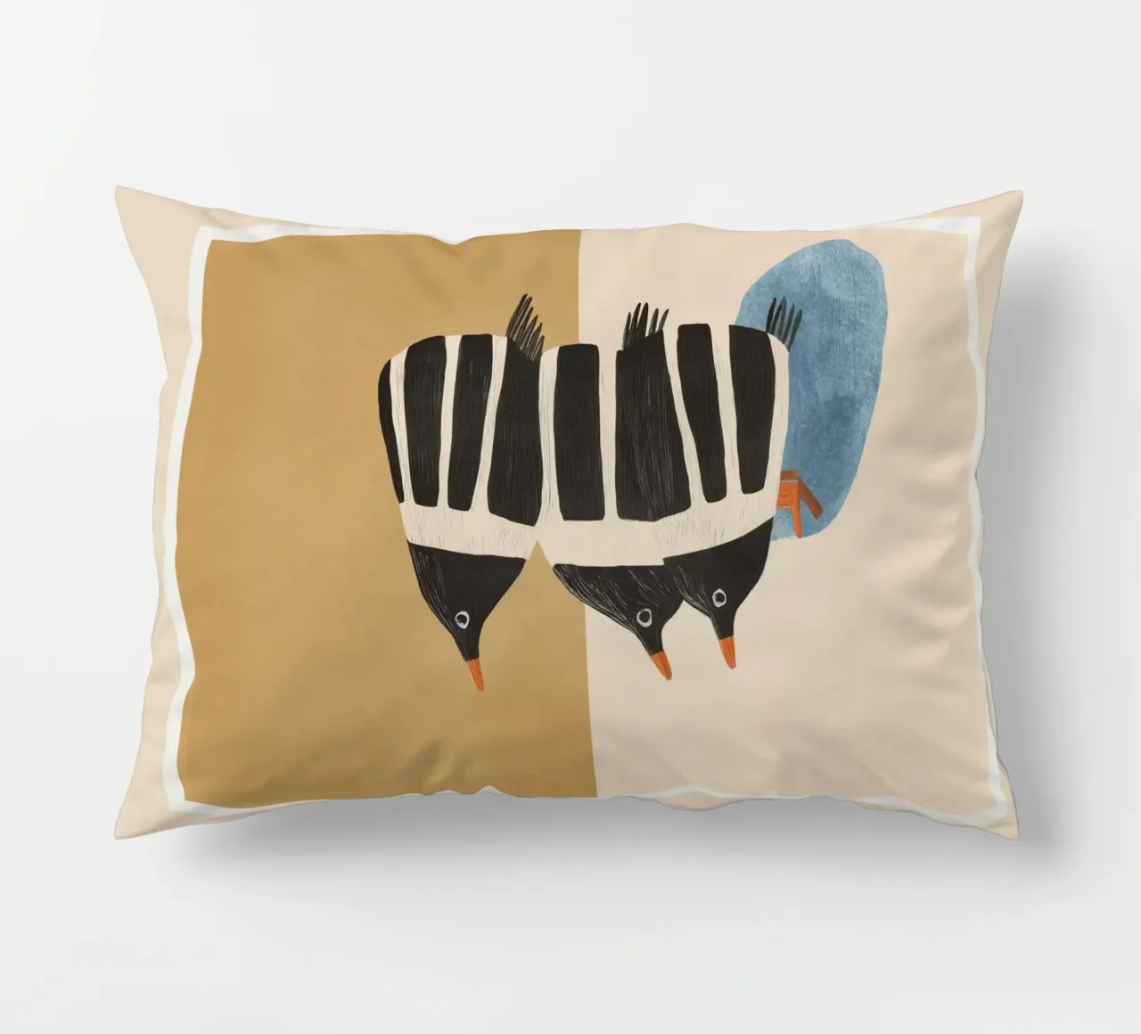 Minimal Penguin Stack cuscino da cityart