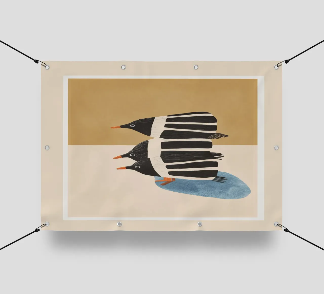 Minimal Penguin Stack PVC Plane von cityart