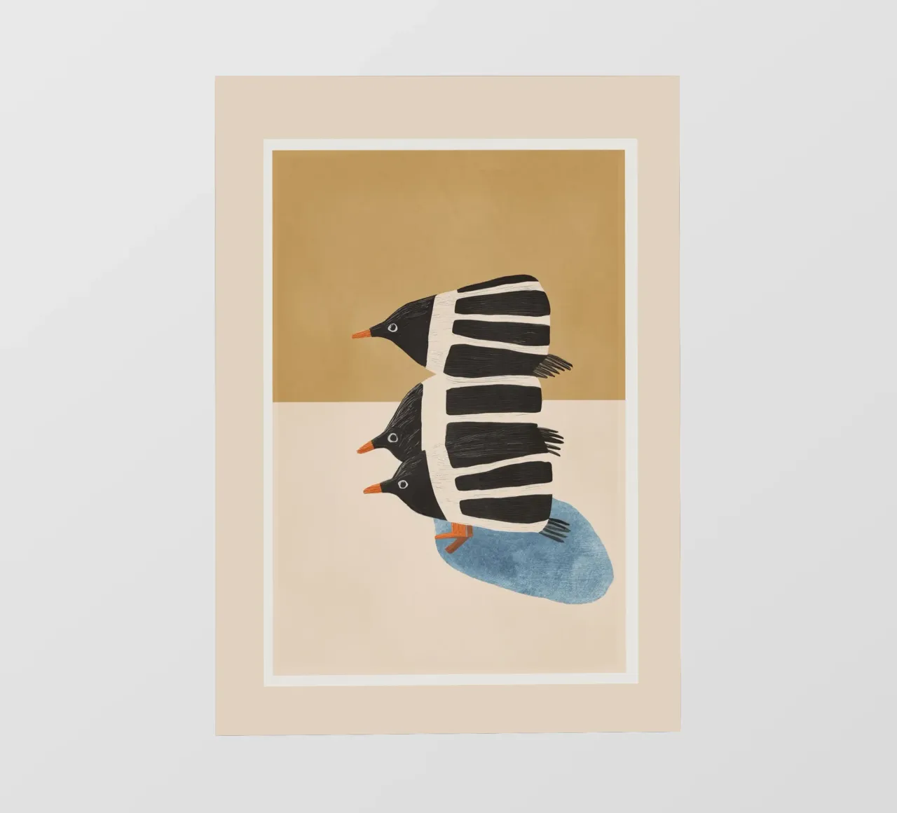 Minimal Penguin Stack telo in pvc da cityart