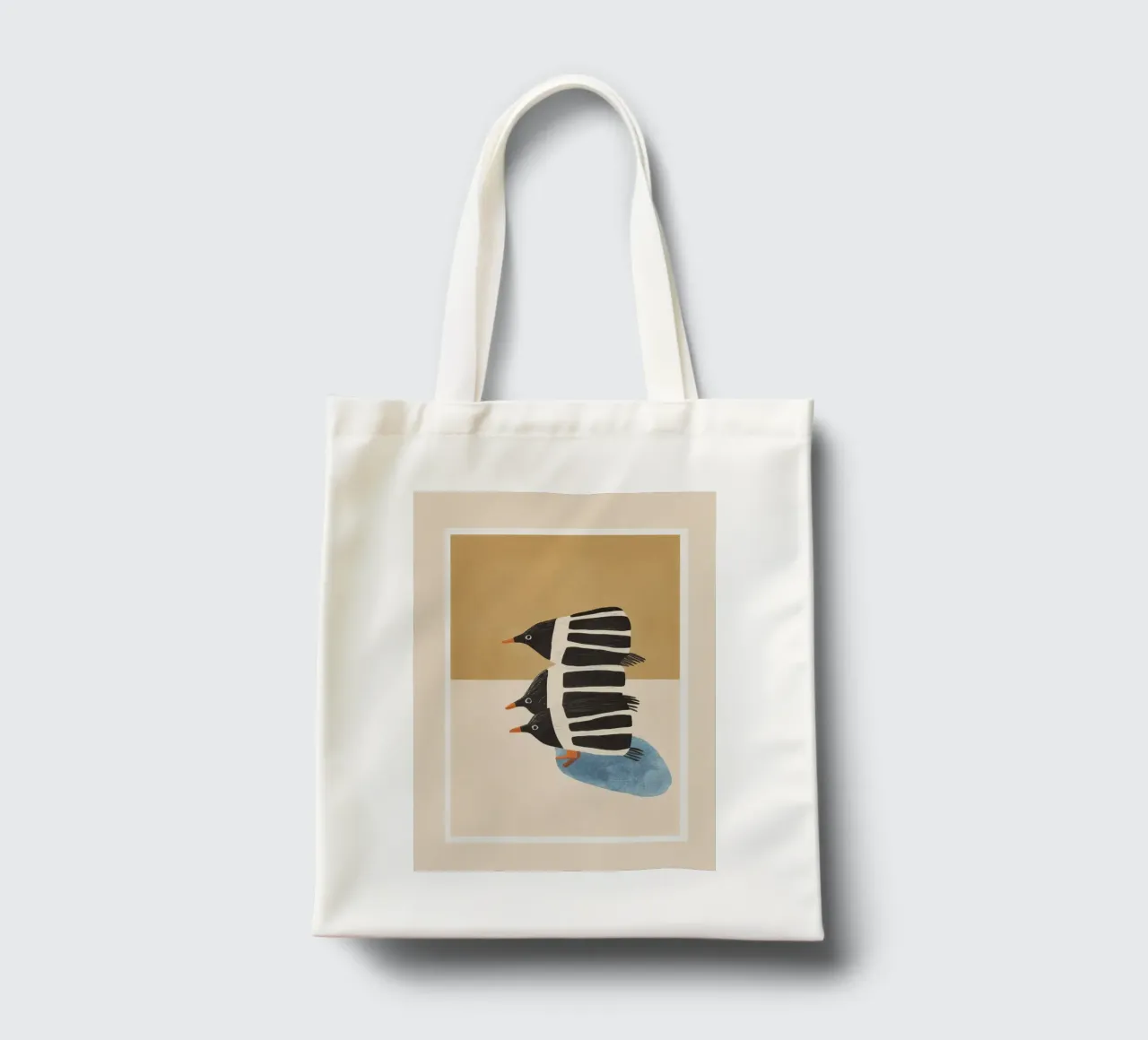 Minimal Penguin Stack tote bag by cityart