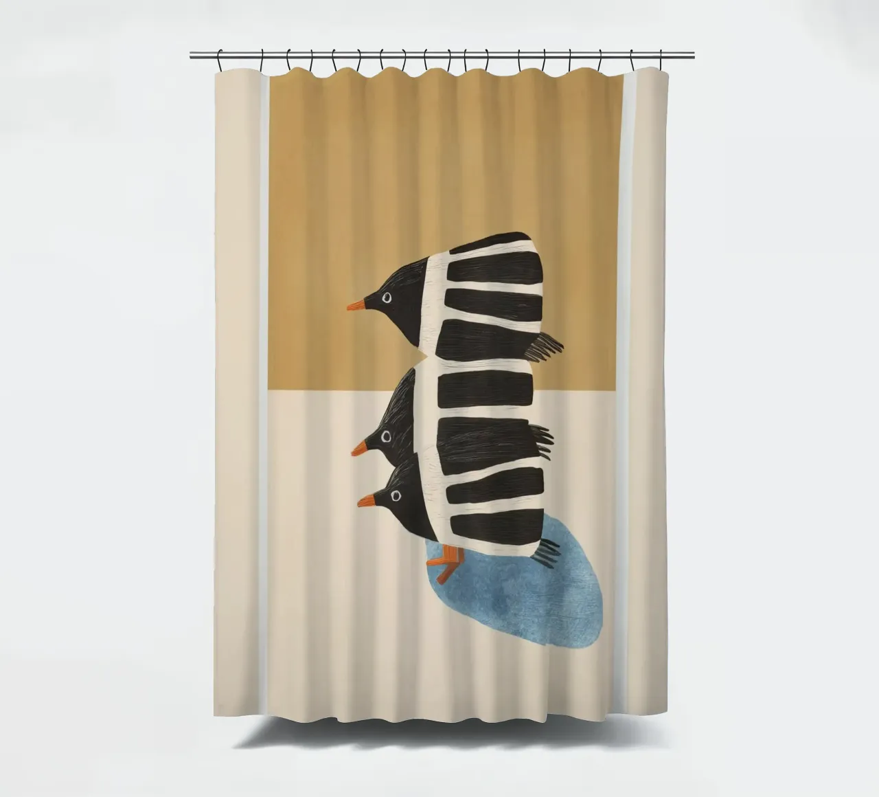 Minimal Penguin Stack tenda da doccia da cityart