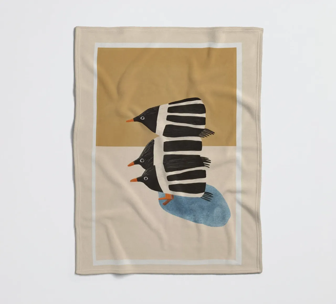 Minimal Penguin Stack Fleecedecke von cityart