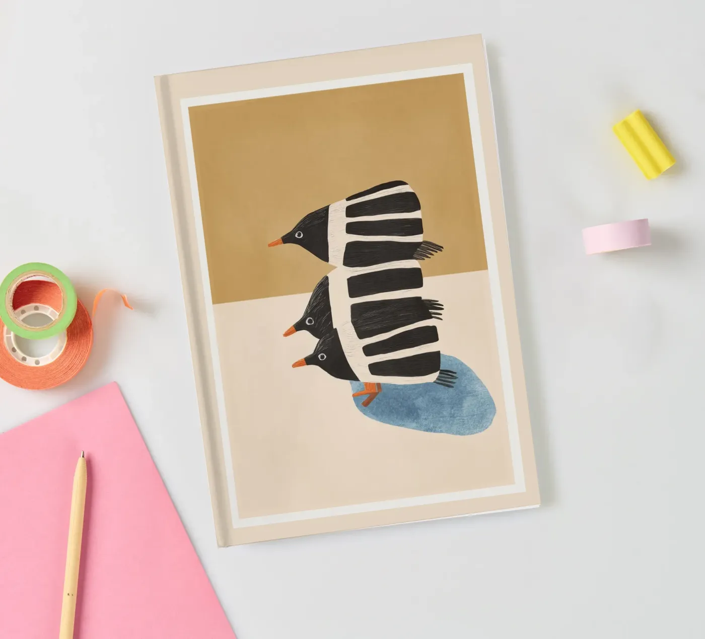 Minimal Penguin Stack Notizbuch von cityart