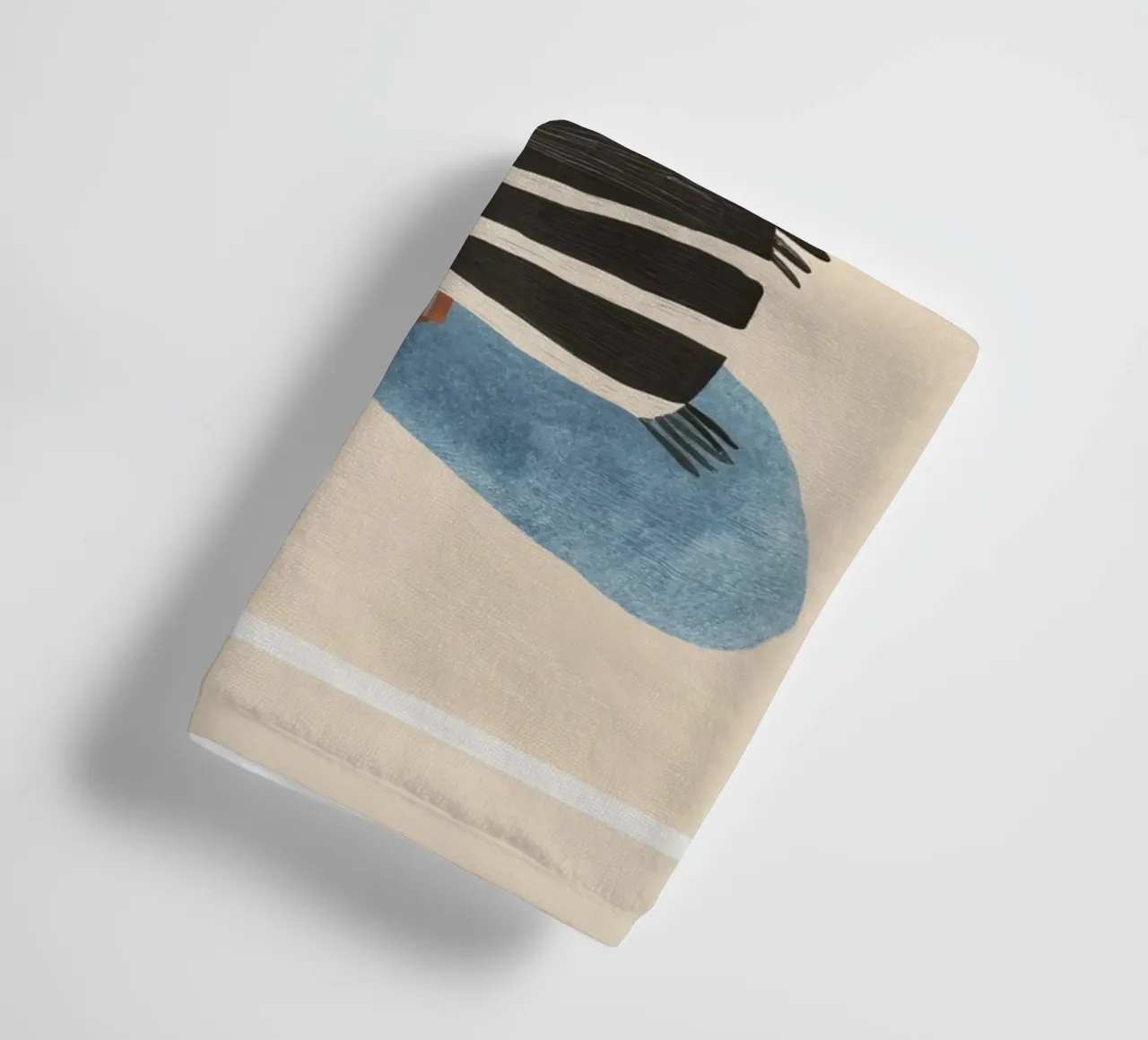Minimal Penguin Stack towel by cityart