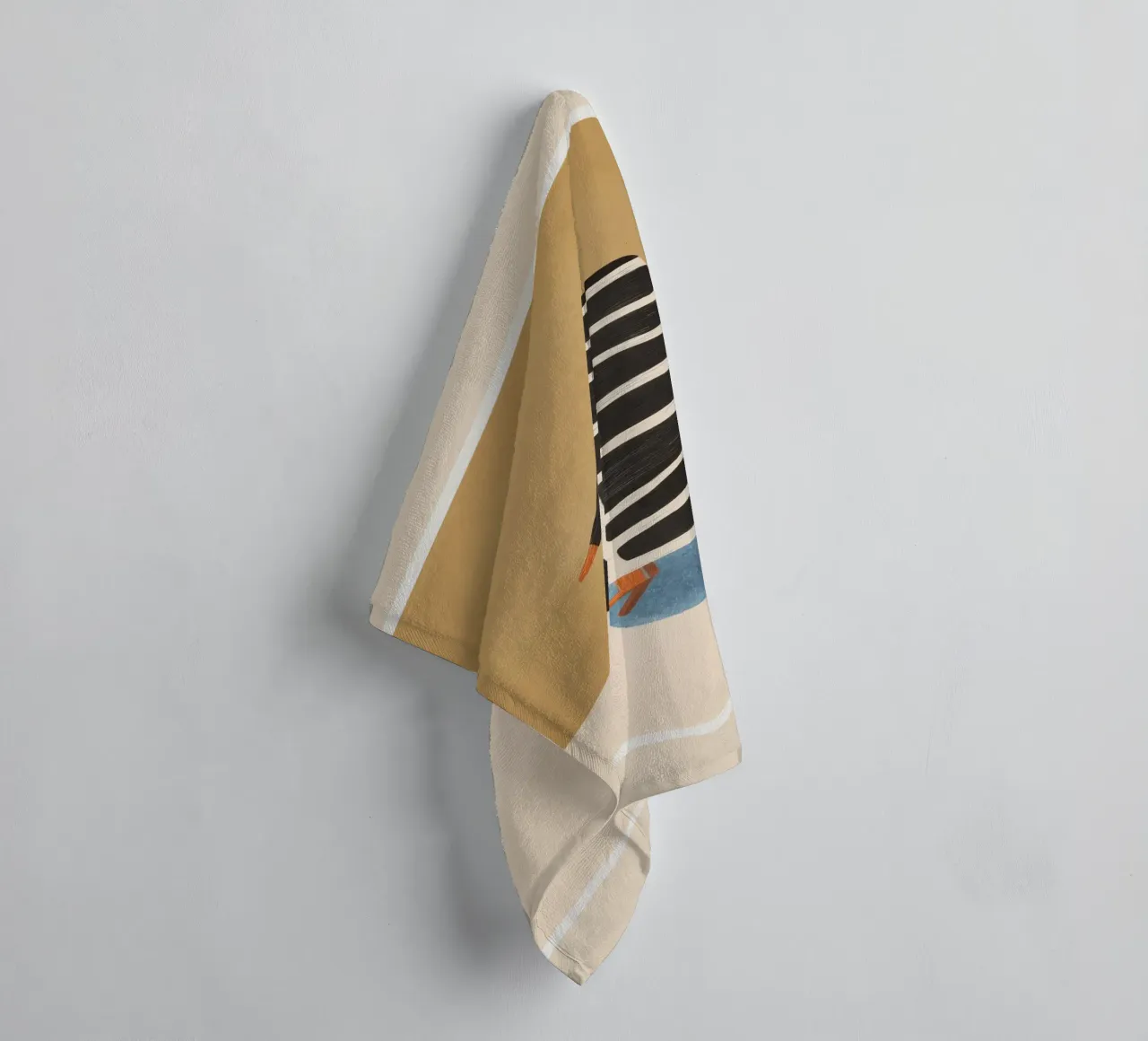 Minimal Penguin Stack towel by cityart