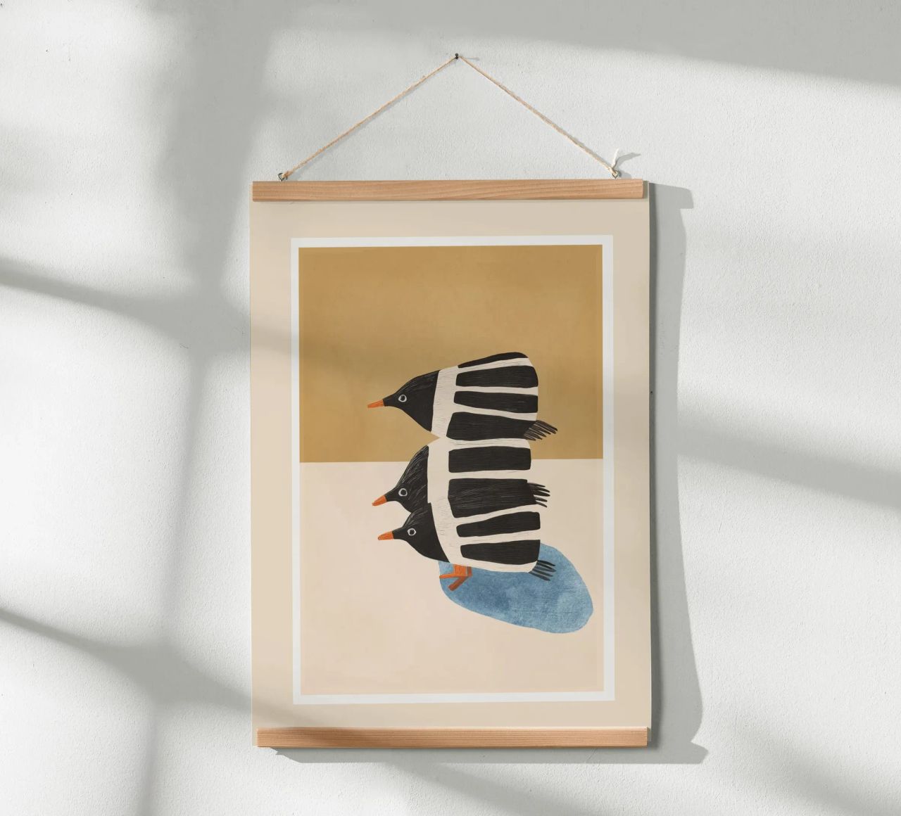 Minimal Penguin Stack poster by cityart