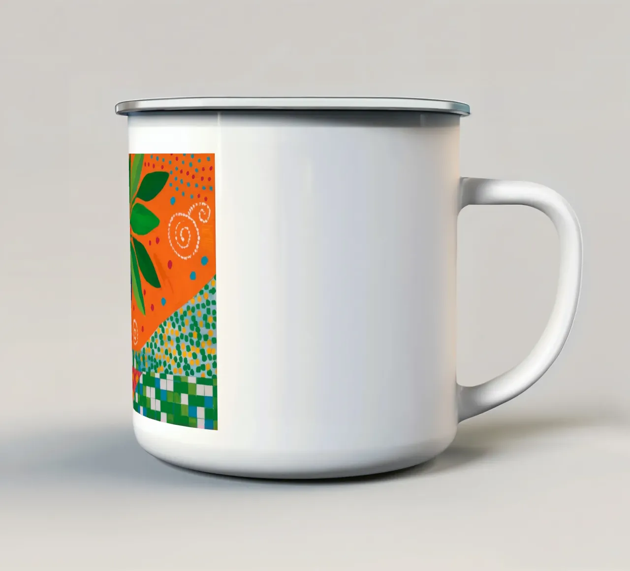 Verdure arancione tazza in smalto da Fable Tempa