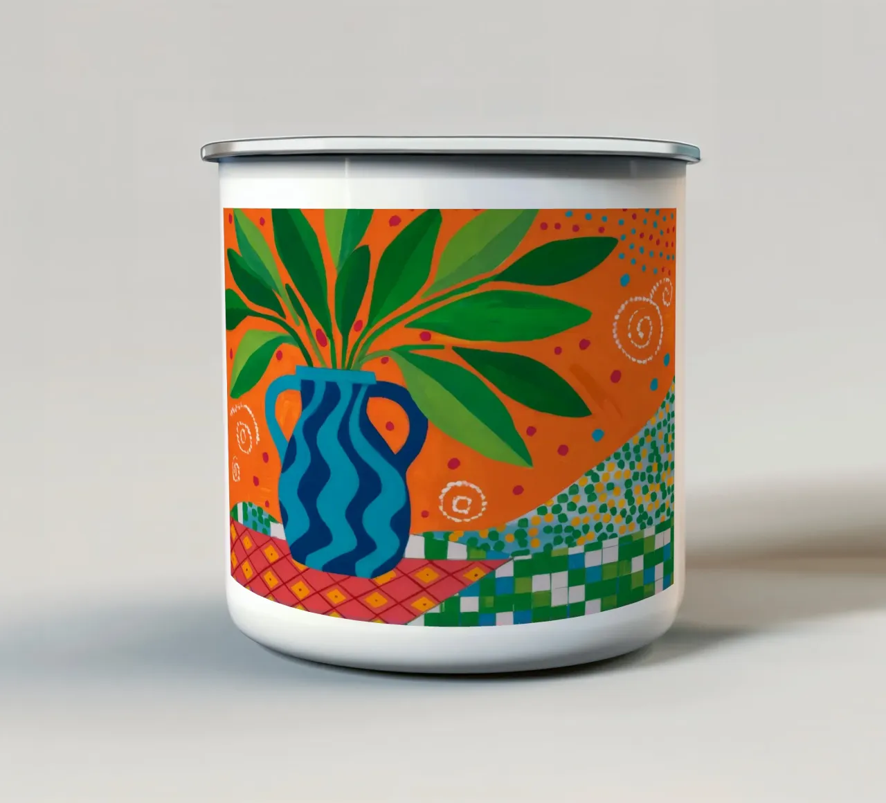 Verdure arancione tazza in smalto da Fable Tempa