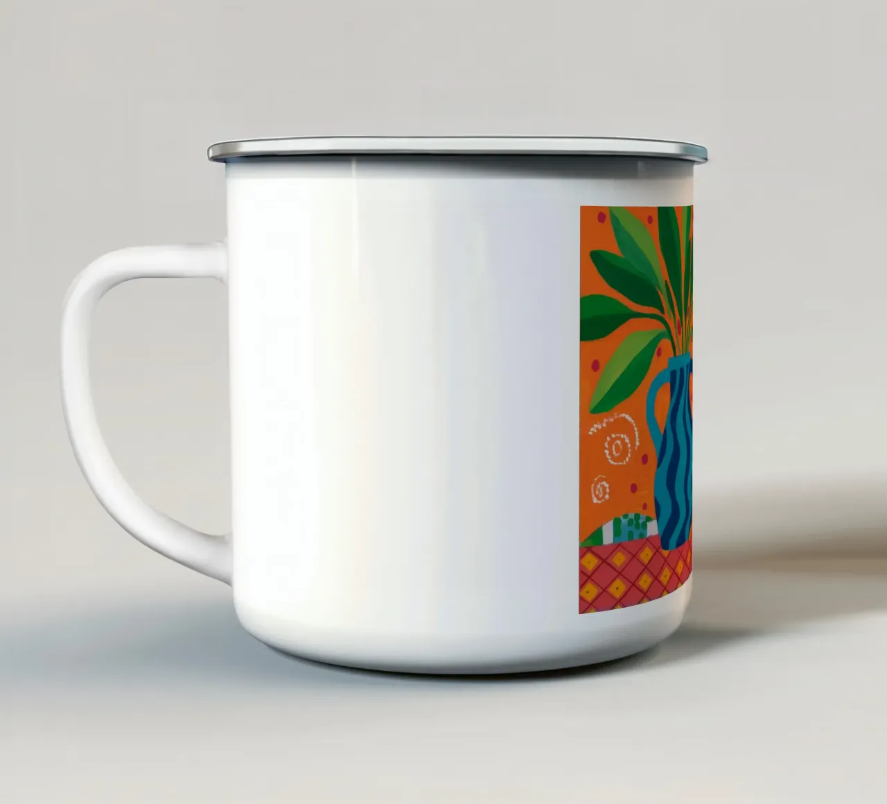 Verdure arancione tazza in smalto da Fable Tempa