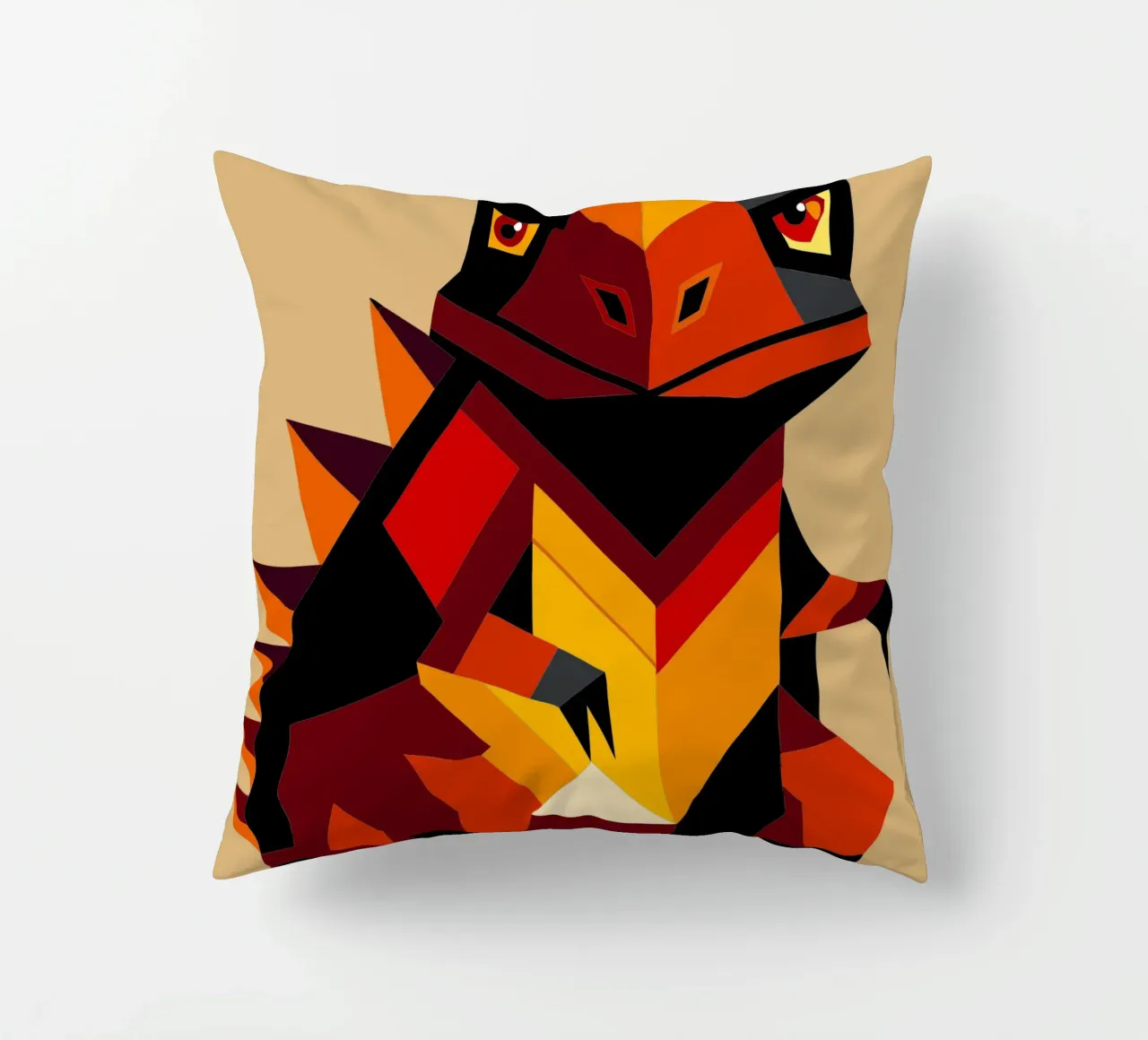 ilustrazione geometrica di komodo cuscino da nemaro