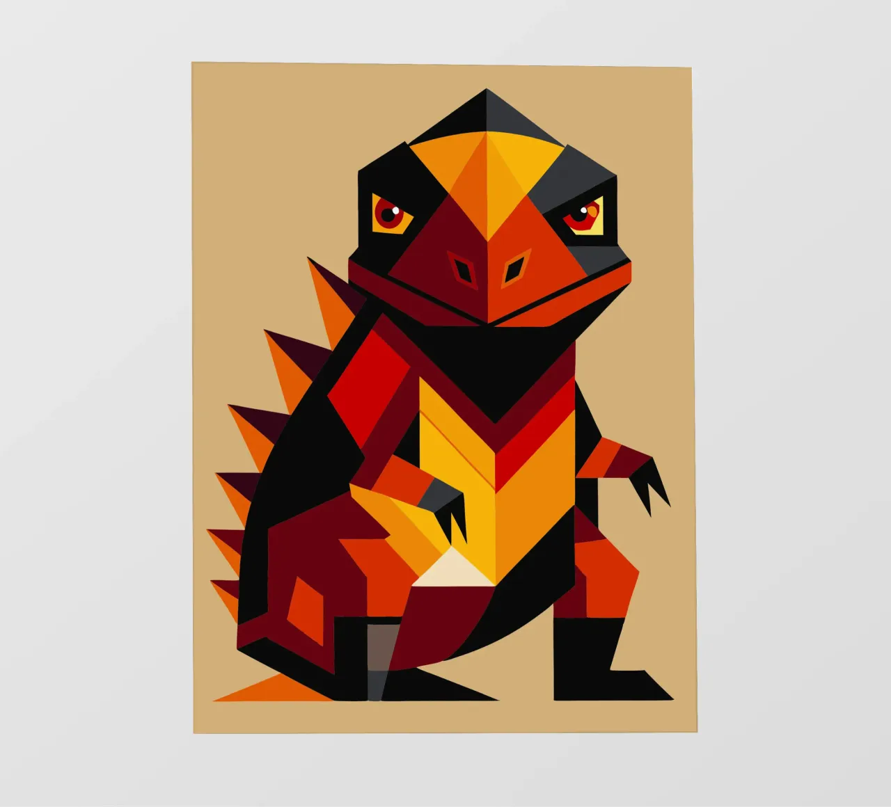 ilustrazione geometrica di komodo telo in pvc da nemaro