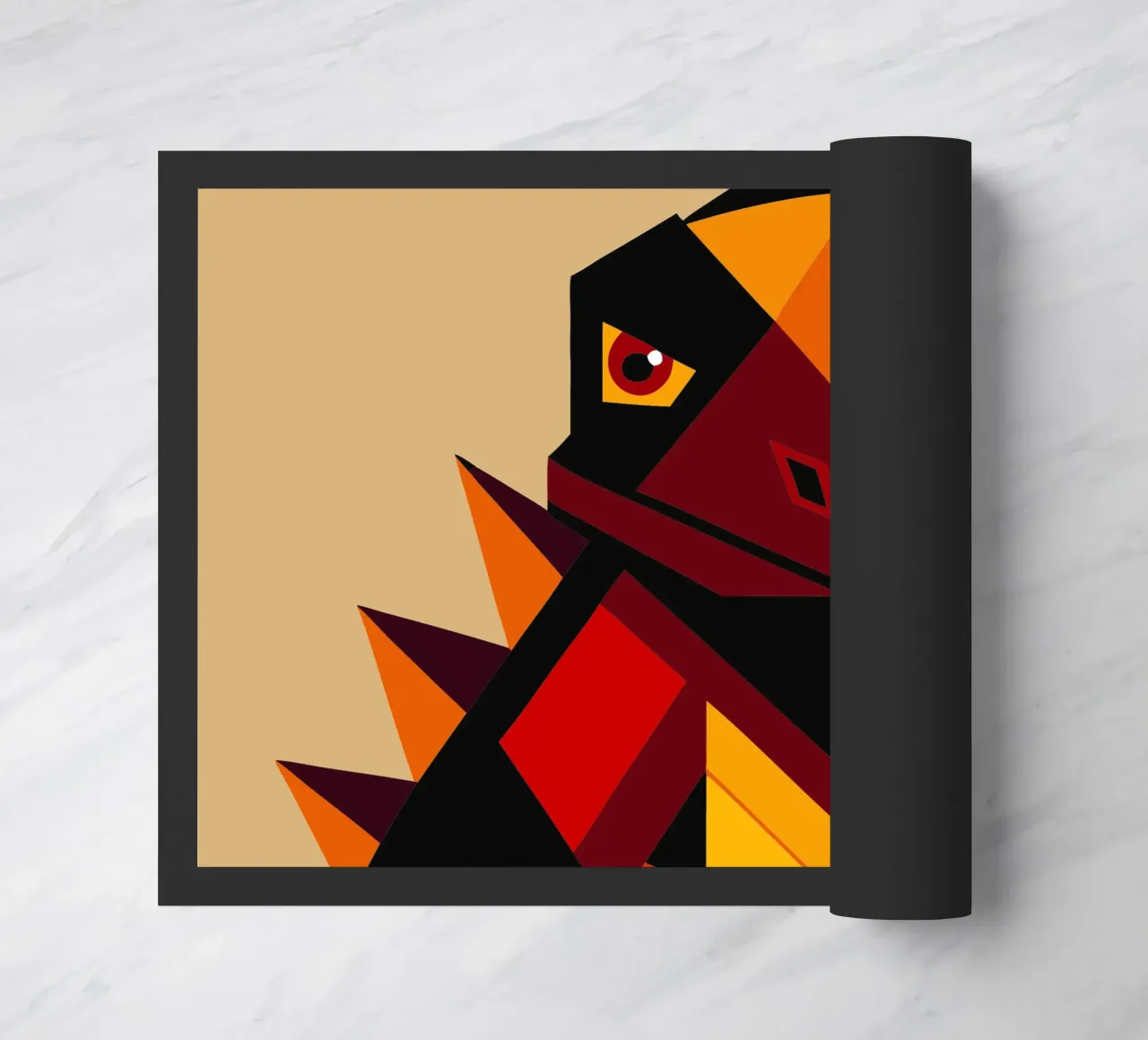 ilustrazione geometrica di komodo zerbino da nemaro