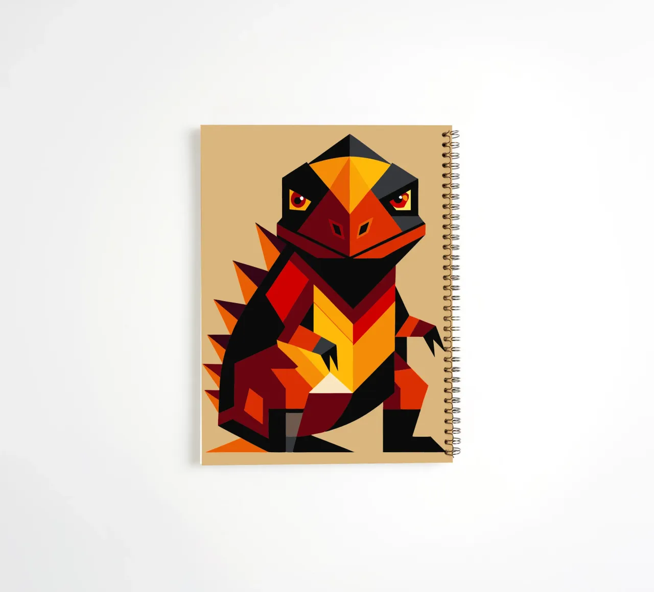 komodo geometrics ilustration spiral notebook by nemaro