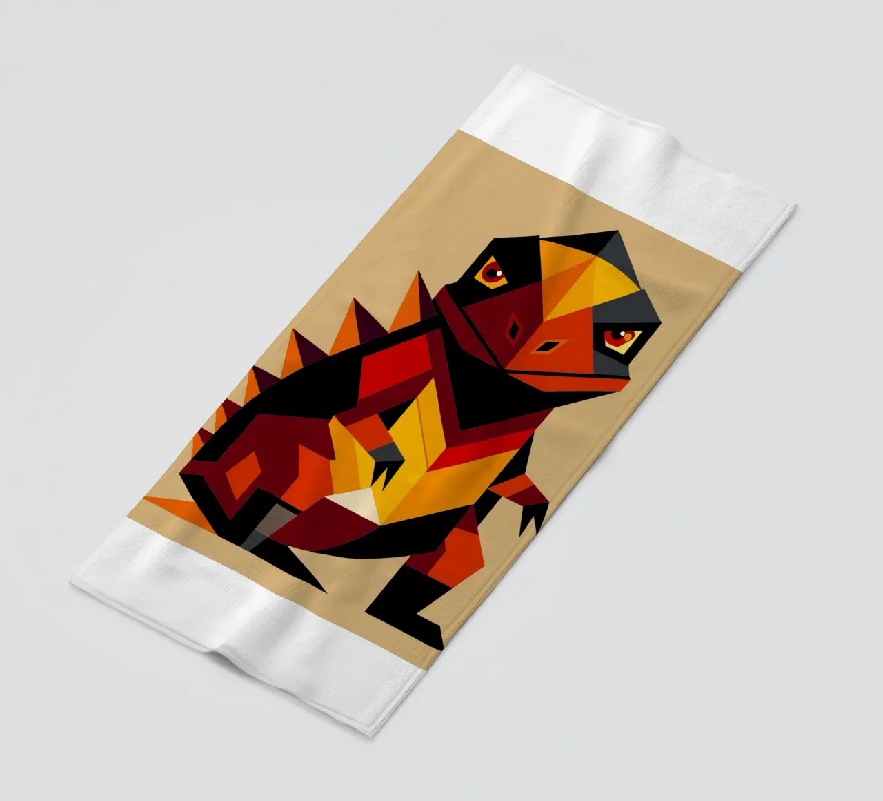 ilustrazione geometrica di komodo telo mare da nemaro