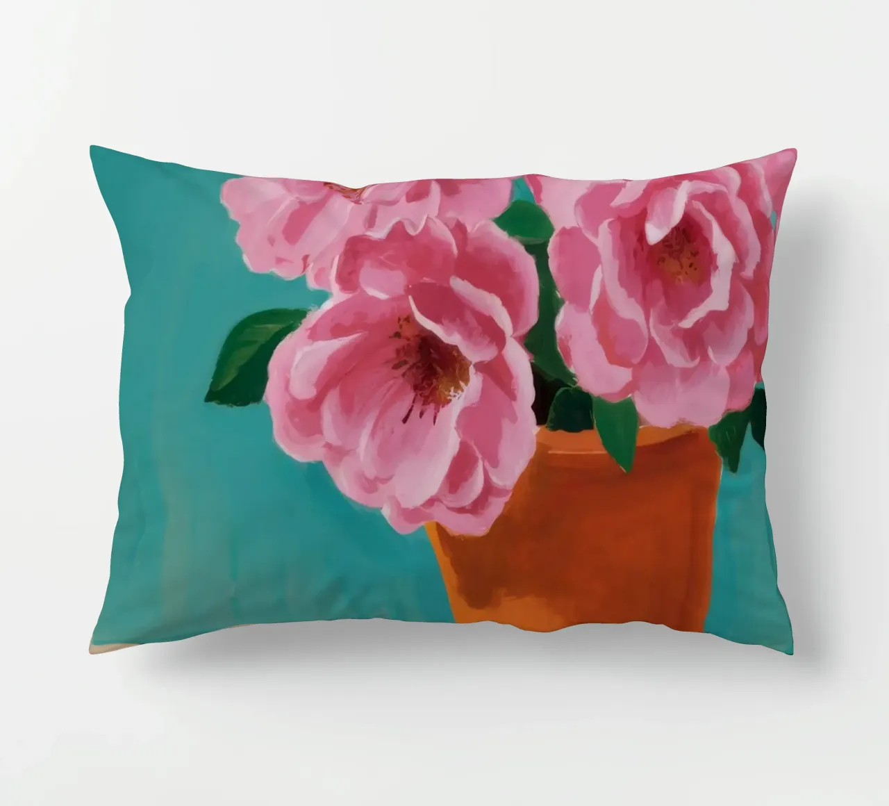 Peonie a scacchiera cuscino da Tiga Bersama