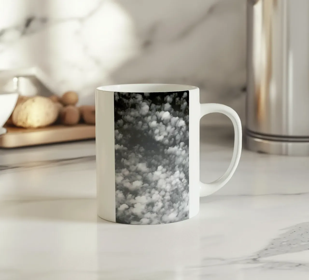 Sky, Clouds And Counting Sheep tazza in ceramica da Studio Nahili