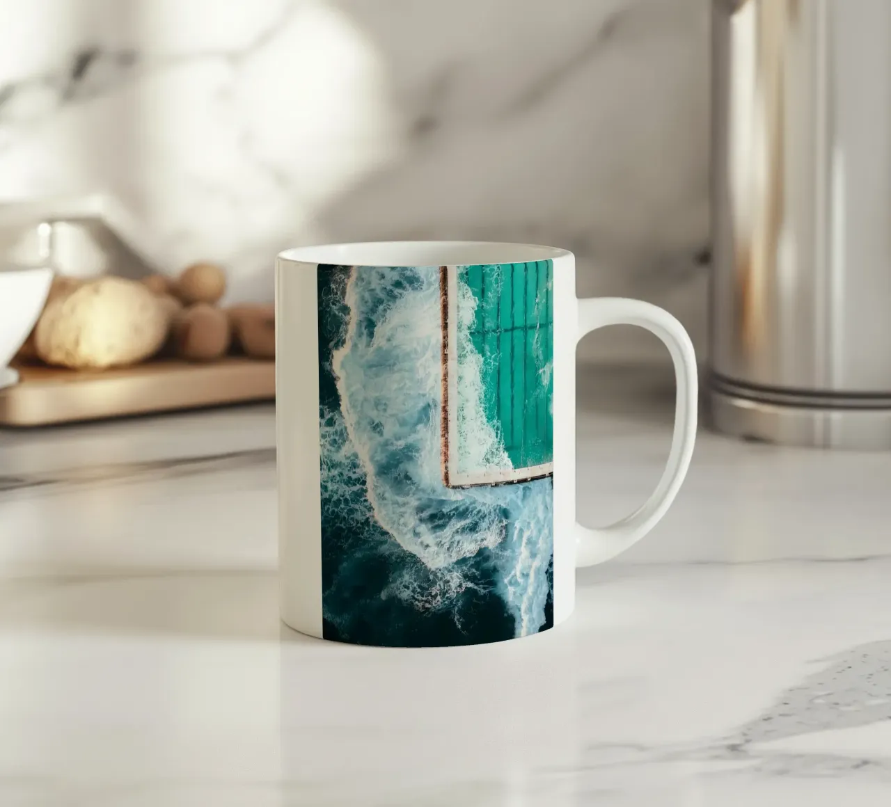 Piscine de l'océan Icebergs mug en céramique de Slim Aarons Vintage