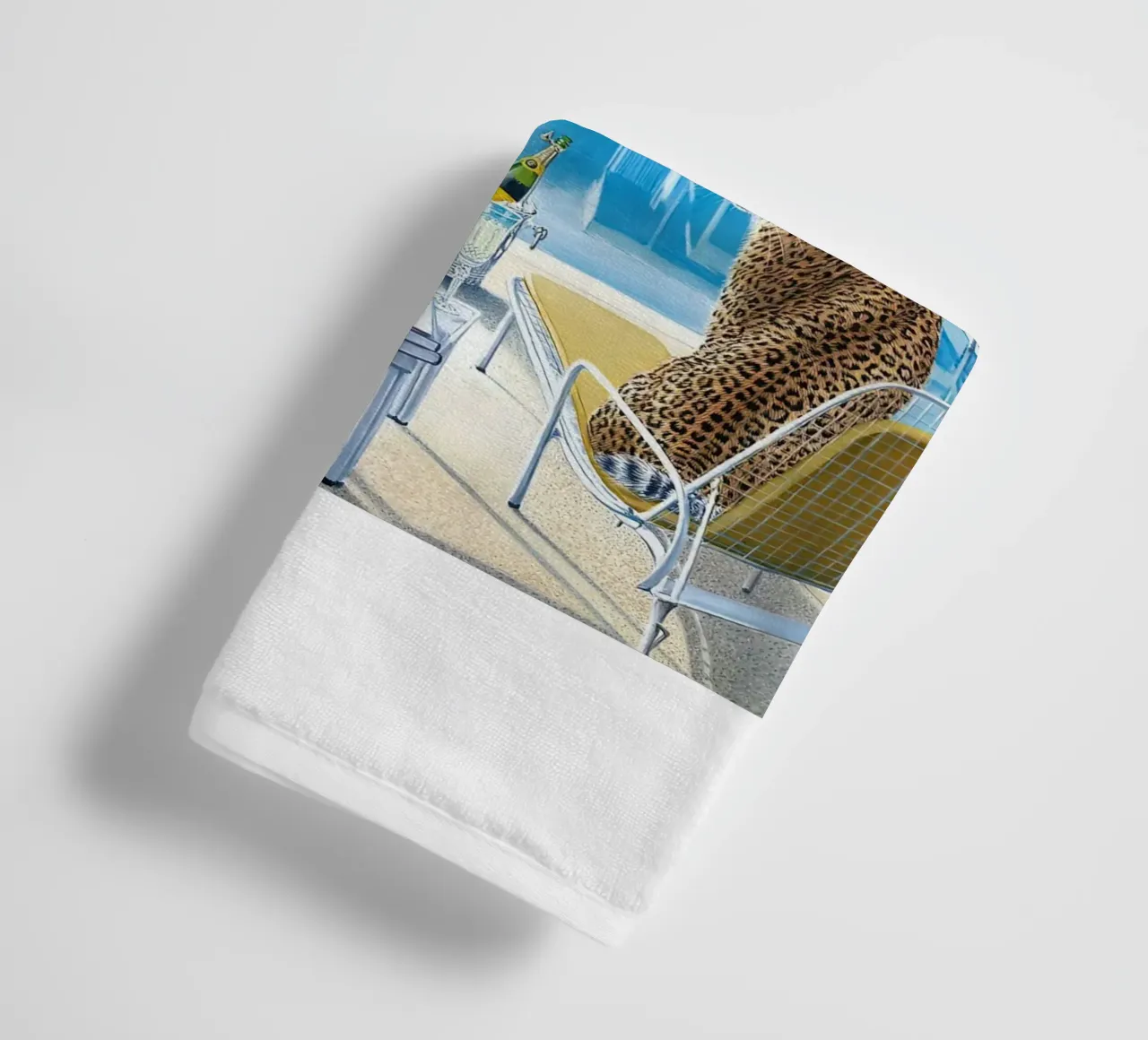 Tiger Pool Side Slim aarons asciugamano da bagno da Slim Aarons Vintage