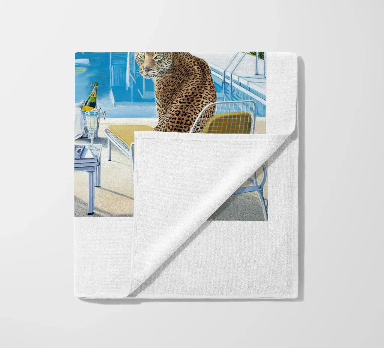 Tiger Pool Side Slim aarons telo mare da Slim Aarons Vintage