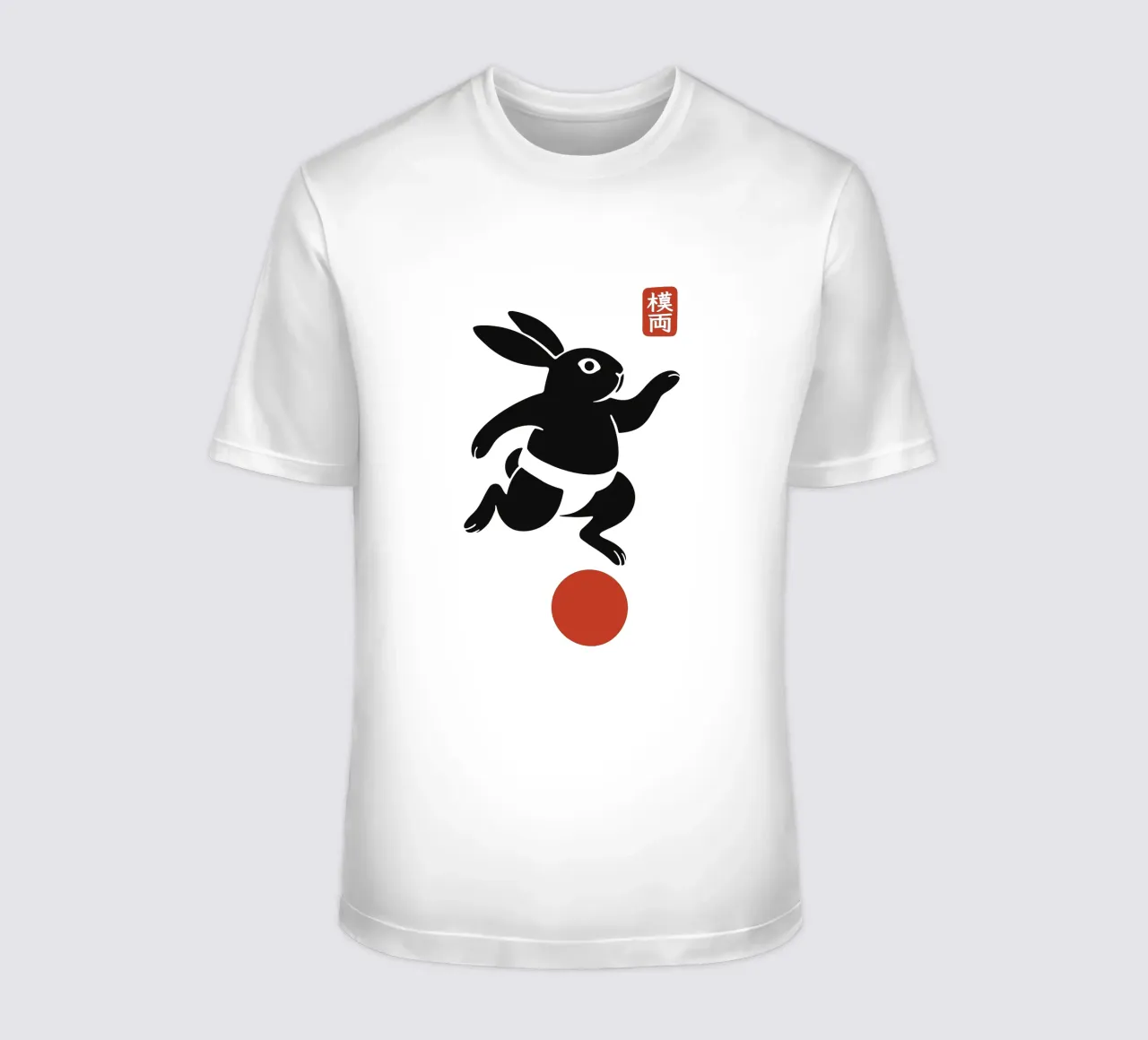 Balancierender Glückshase T-Shirt von Moqro Home Decoration
