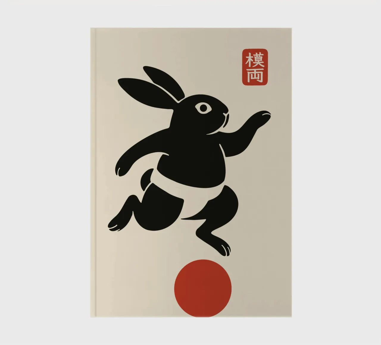 Balancing lucky rabbit notebook by Moqro Home Decoration