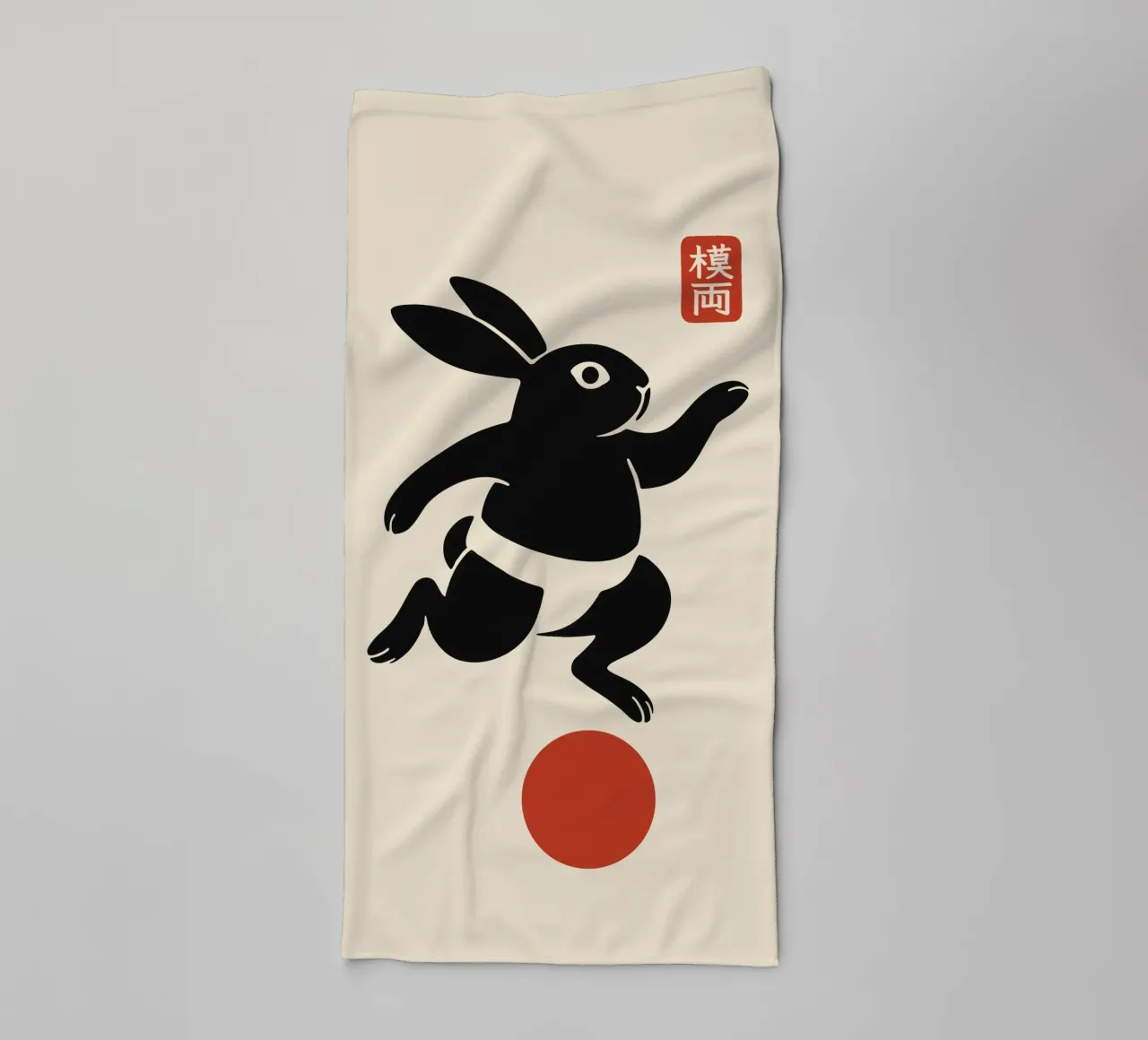 Balancing lucky rabbit towel by Moqro Home Decoration