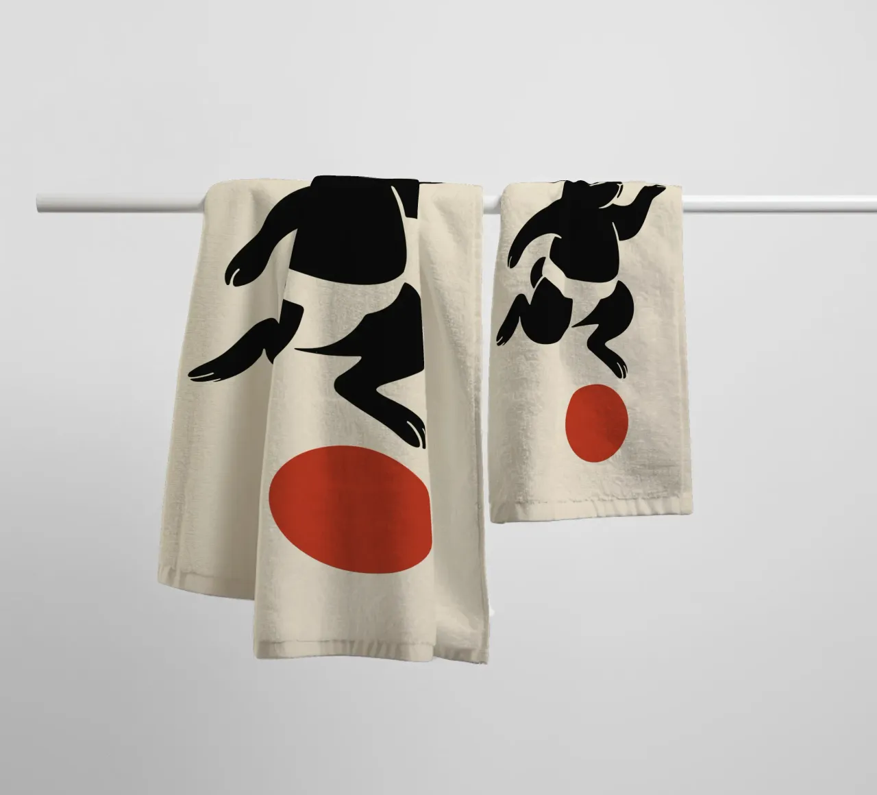 Balancing lucky rabbit towel by Moqro Home Decoration