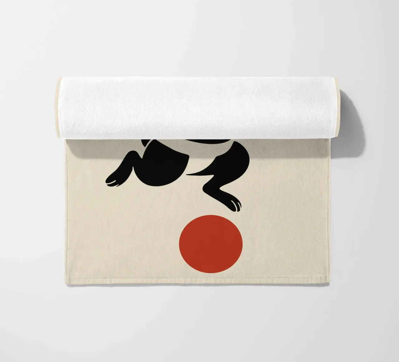 Lapin porte-bonheur en équilibre serviette de plage de Moqro Home Decoration