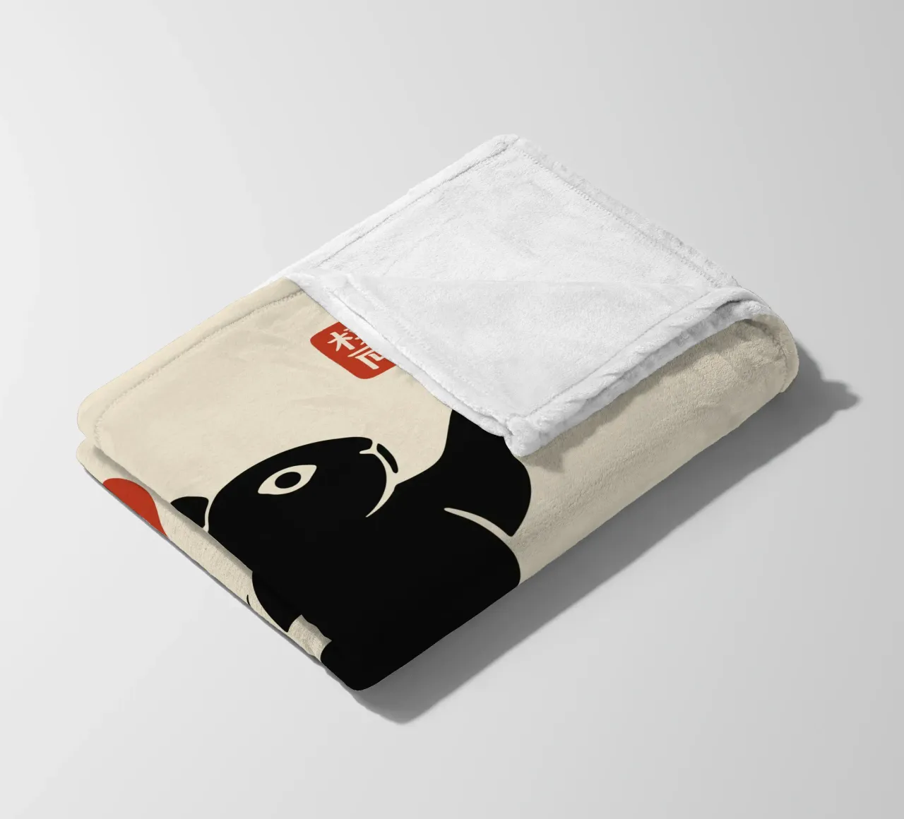 Balancing lucky rabbit fleece blanket by Moqro Home Decoration