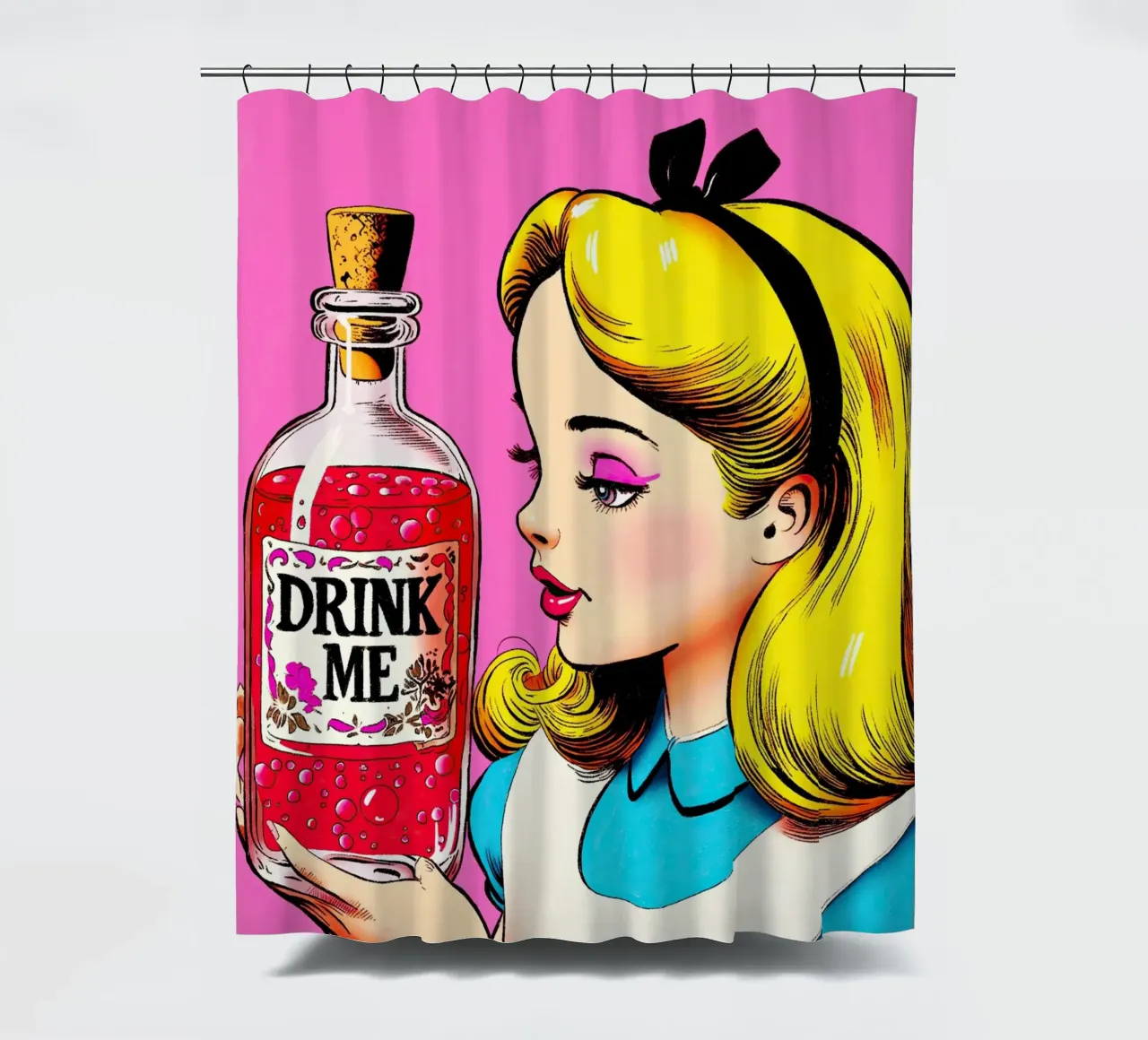 Alice “Drink Me” tenda da doccia da lucasmeier