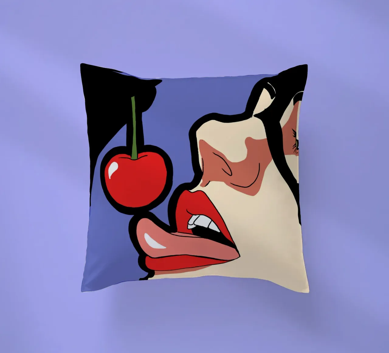Catwoman Cherry Pop decorative cushion by lucasmeier