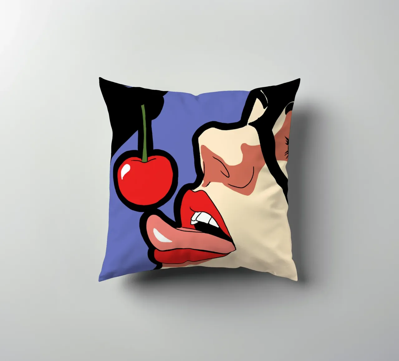 Catwoman Cherry Pop decorative cushion by lucasmeier