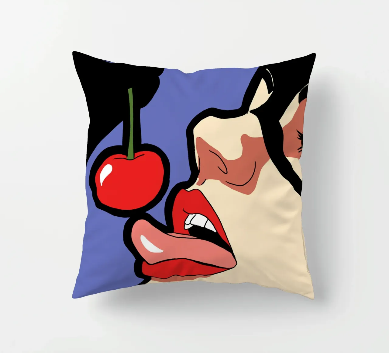 Catwoman Cherry Pop decorative cushion by lucasmeier