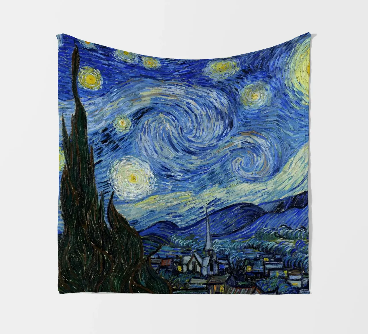 Starry Night fleece blanket by ashcraft shop