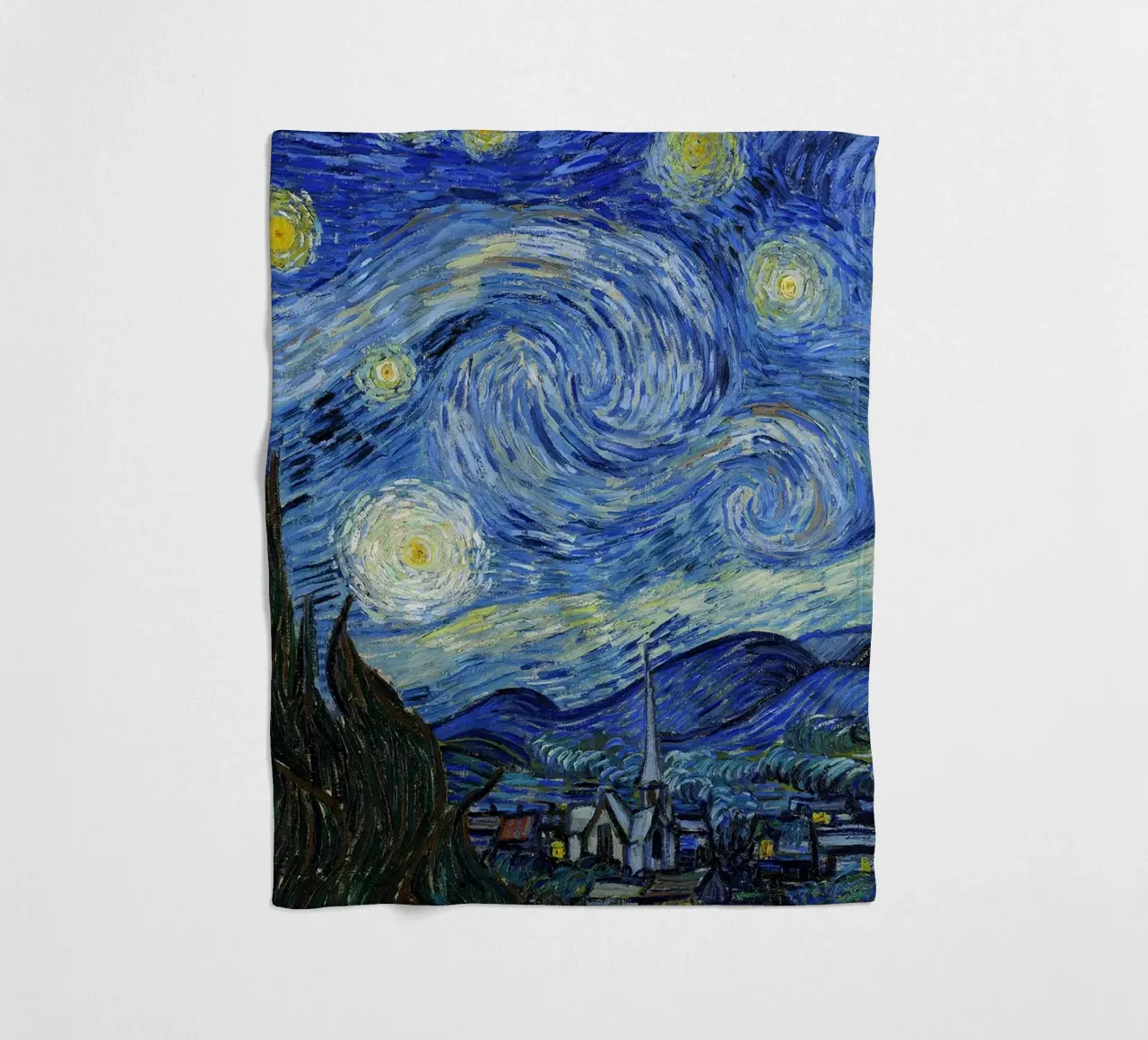 Starry Night fleece blanket by ashcraft shop