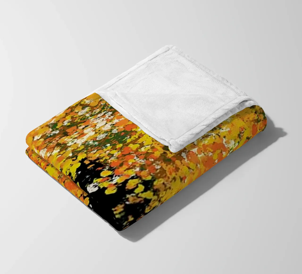 Autumn Leaves fleece blanket by Duong Tu Tran