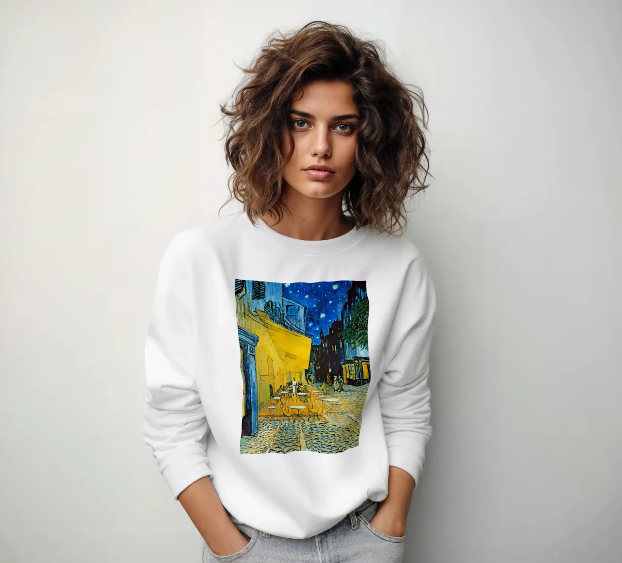 Terrazza di un caffè di notte felpa da ashcraft shop