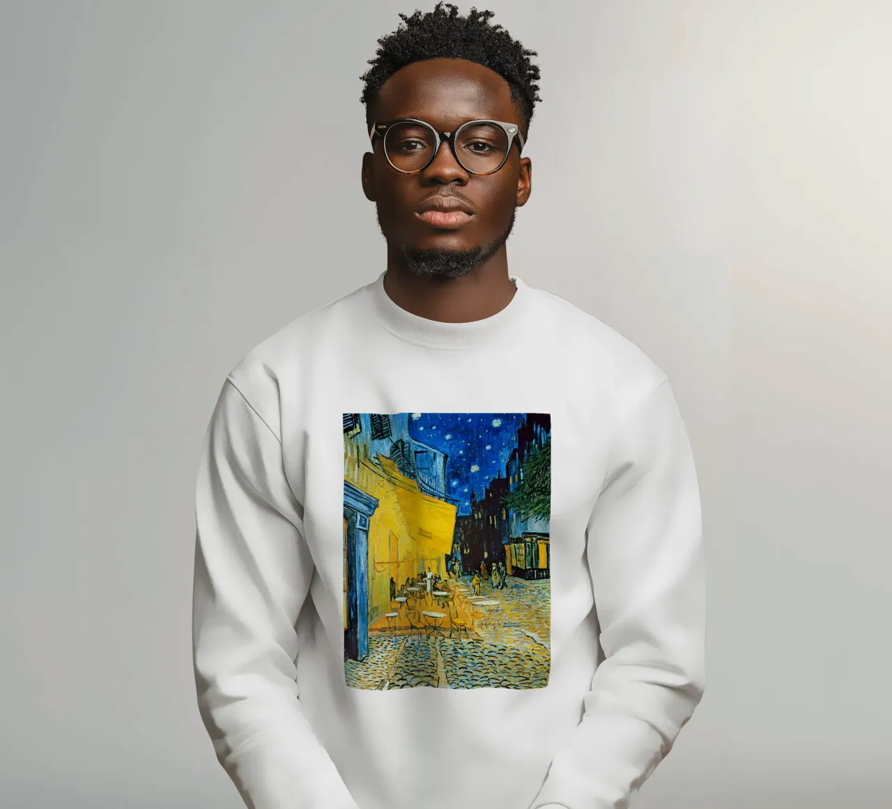 Terrazza di un caffè di notte felpa da ashcraft shop