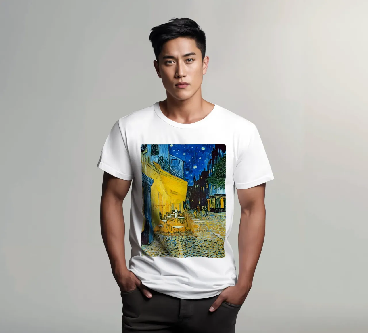 Terrazza di un caffè di notte t-shirt da ashcraft shop