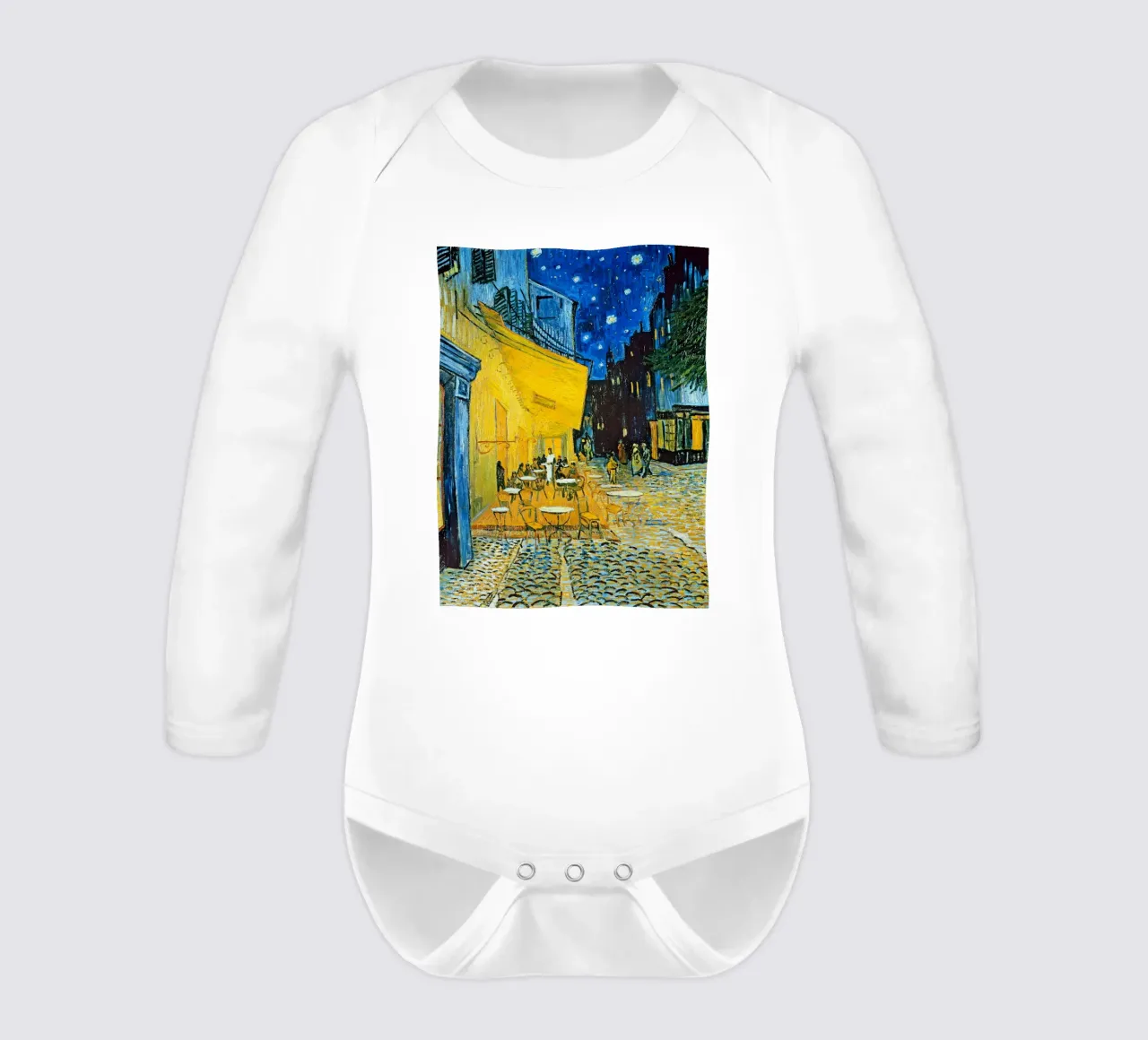 Terrazza di un caffè di notte body neonato maniche lunghe da ashcraft shop