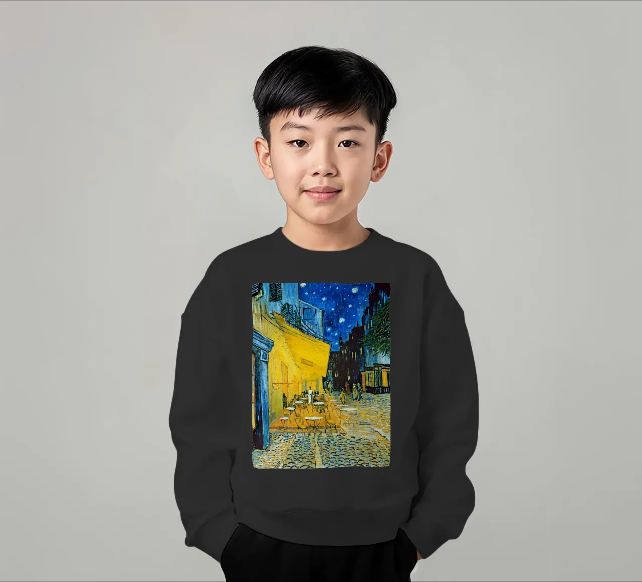 Terrazza di un caffè di notte felpa bambino da ashcraft shop